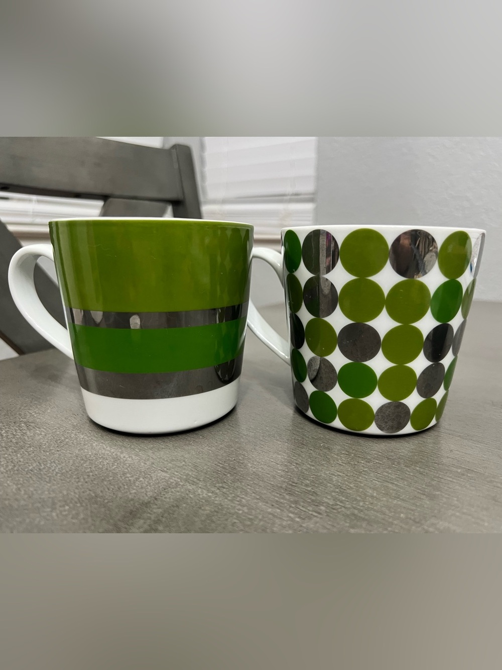Set of 2 Crate & Barrel coffee mugs